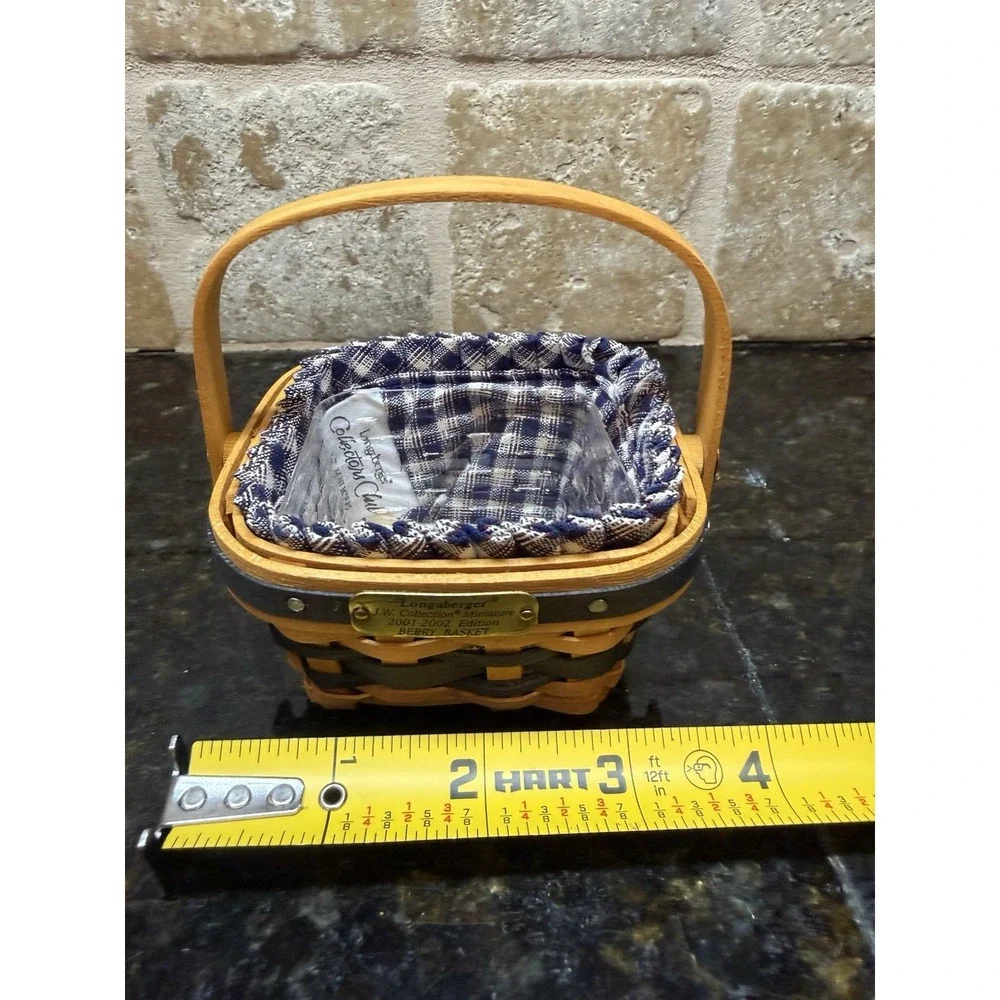 Longaberger Collectors Club JW Miniature 2001-2002 Berry Basket Combo‎ NEW